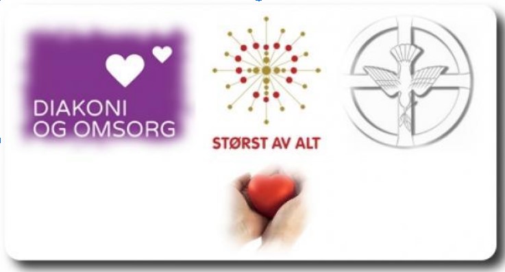 Diakoni og omsorg symbol. Tegning.